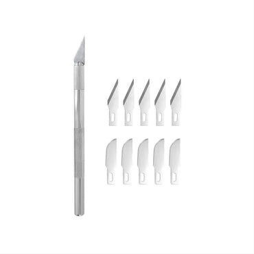 Modelcraft Classic Craft Knife Set with 10 Blades MCPKN3301-S