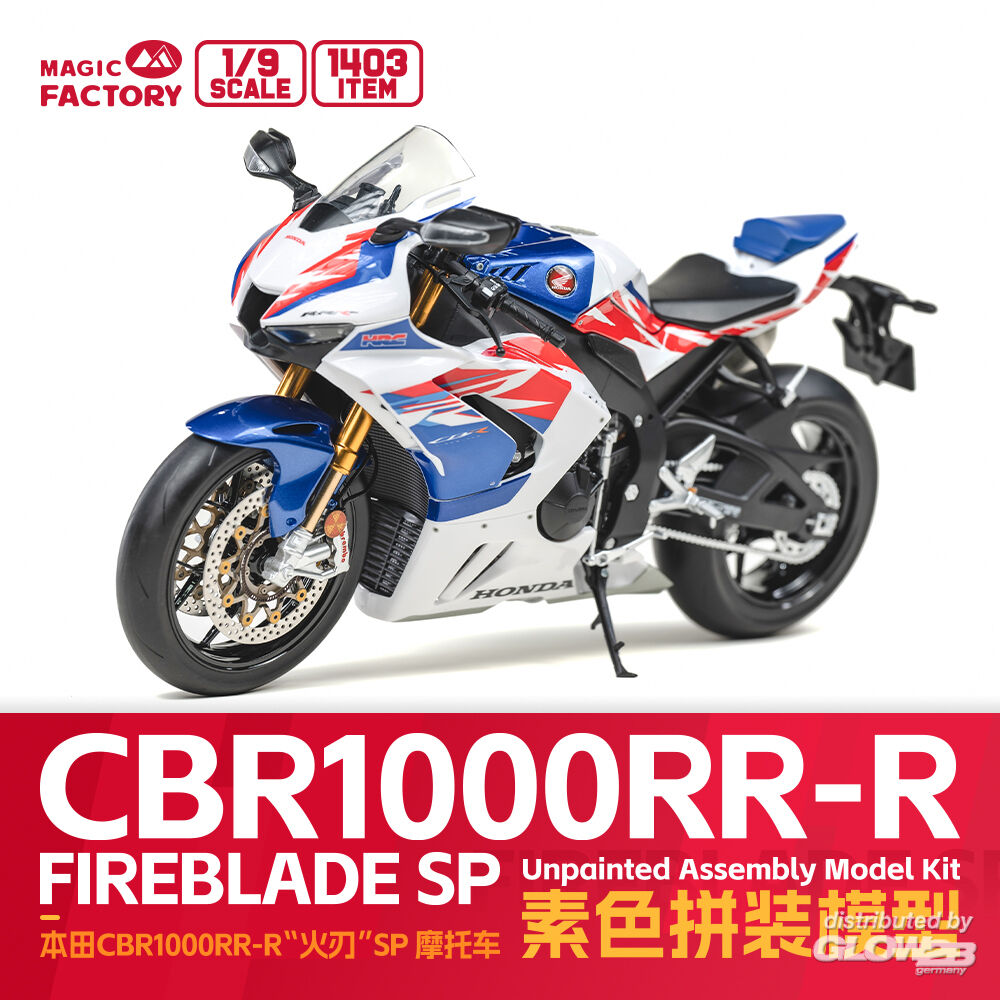 Magic Factory 1403 Honda CBR1000RR-R Fireblade SP Not Pre-Coloured 1:9 Model Kit - image 4