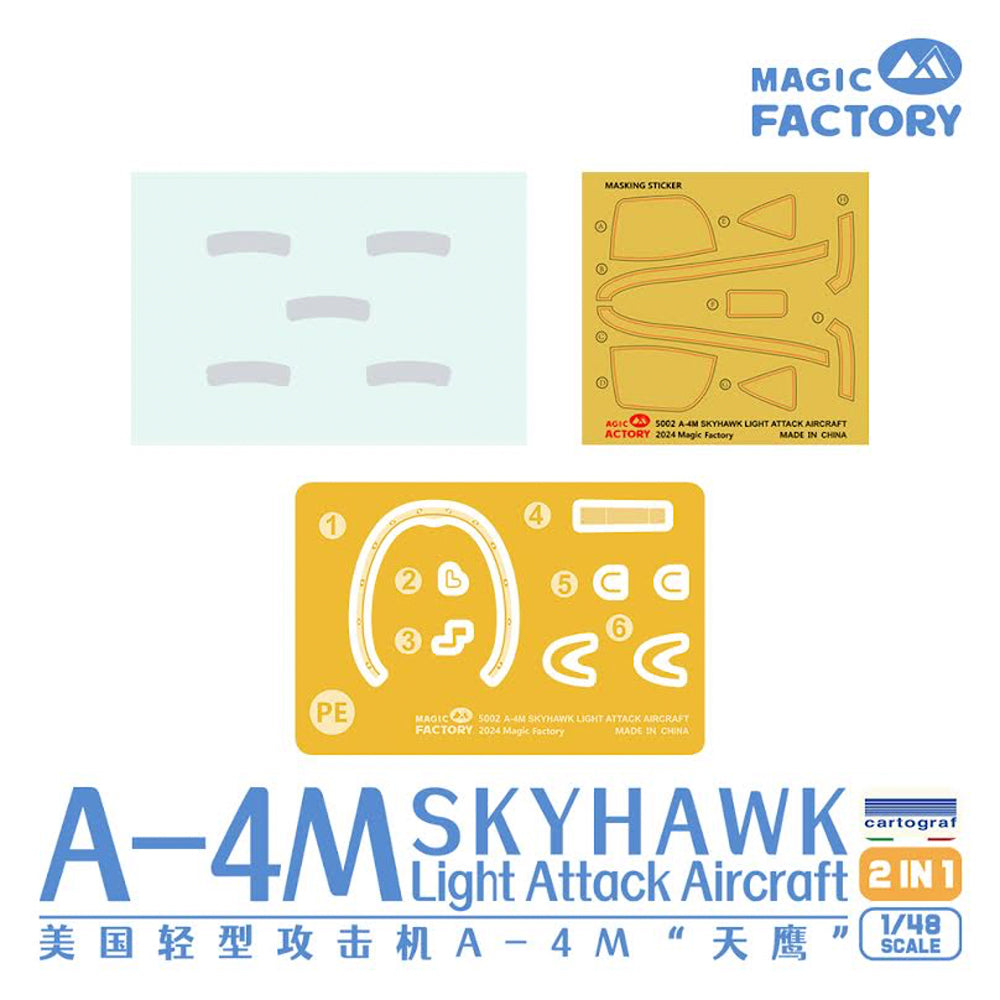 Magic Factory 5002 A-4M Skyhawk Light Attack Aircraft (2-in-1) 1:48 Model Kit