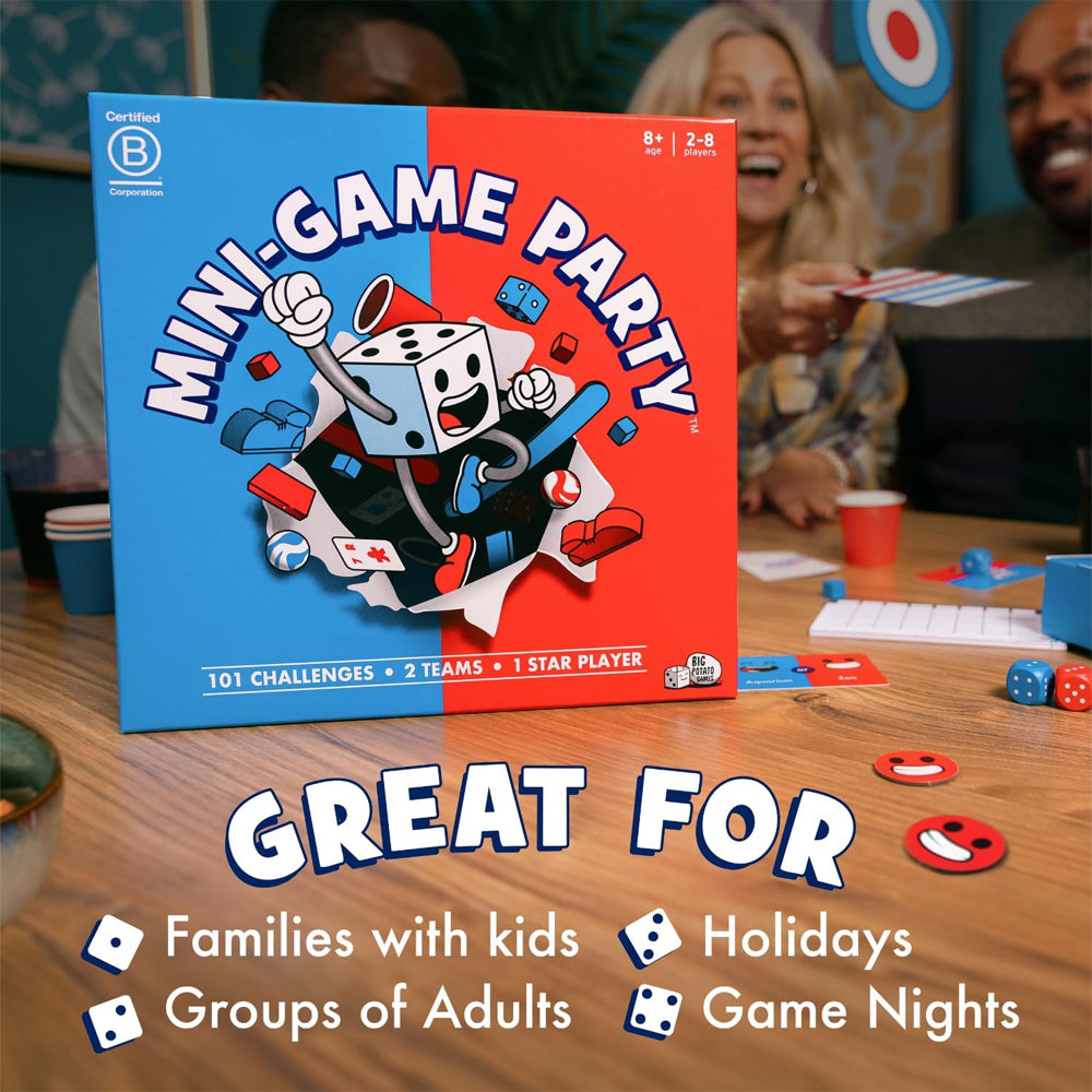 Mini-Game Party: 101 Mini Games Family Board Game 2-8 Players Big Potato Games