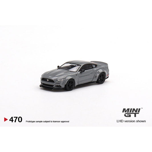 MiniGT Ford Mustang GT LB-Works Grey (RHD) 1:64 Model MGT00470-R