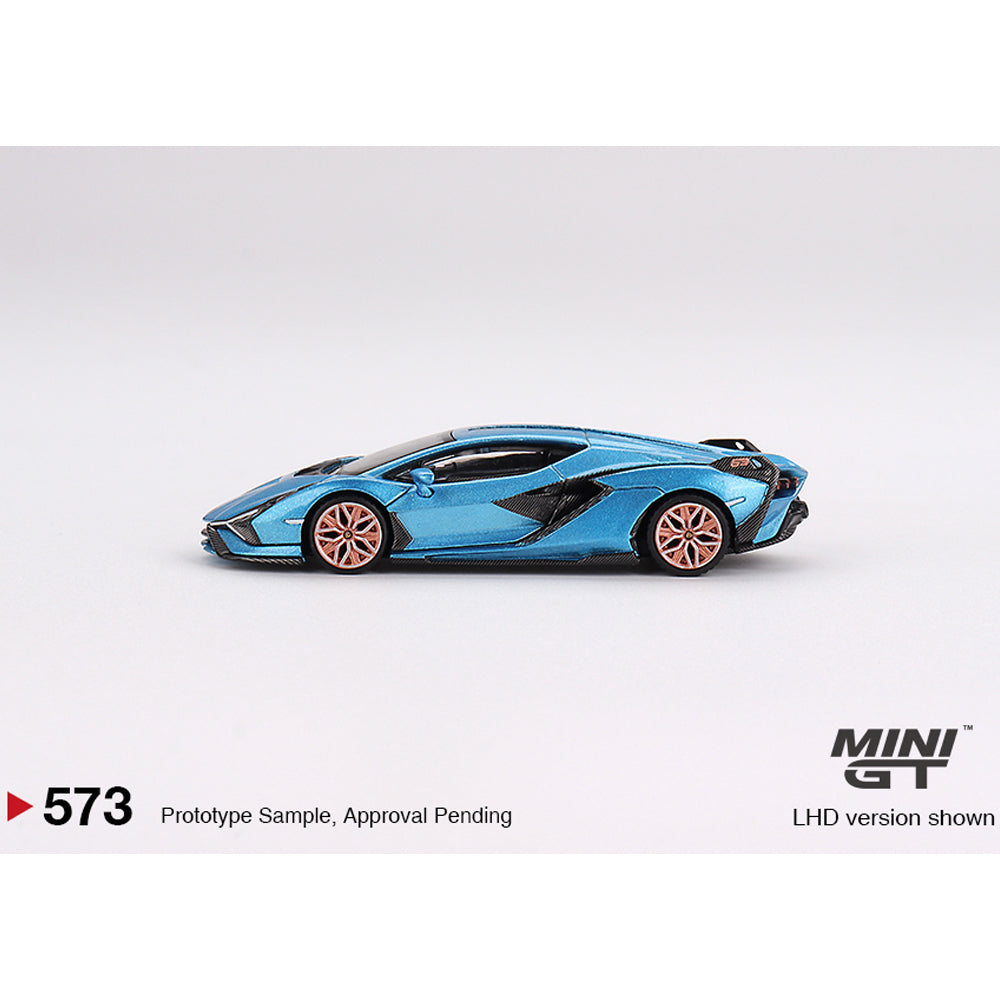 MiniGT Lamborghini Sian FKP 37 Blu Aegir 1:64 Diecast Model MGT00573-L