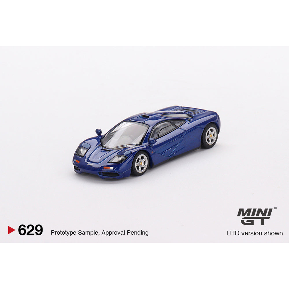 MiniGT McLaren F1 Cobalt Blue (LHD) 1:64 Diecast Model 629-L