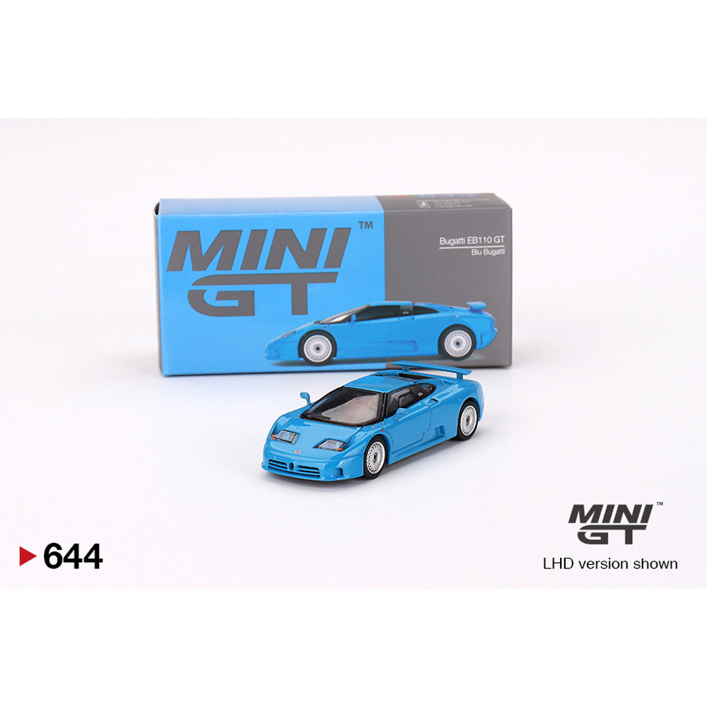 MiniGT 644 Bugatti EB110 GT Blu Bugatti 1:64 Diecast Model