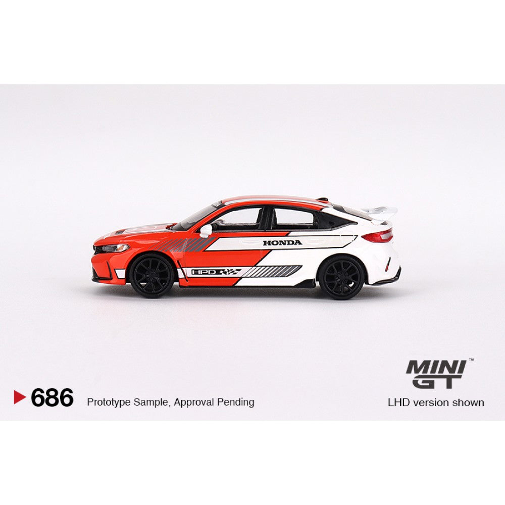 MiniGT Honda Civic Type R 2023 Pace Car (LHD) 1:64 Diecast Model No.686