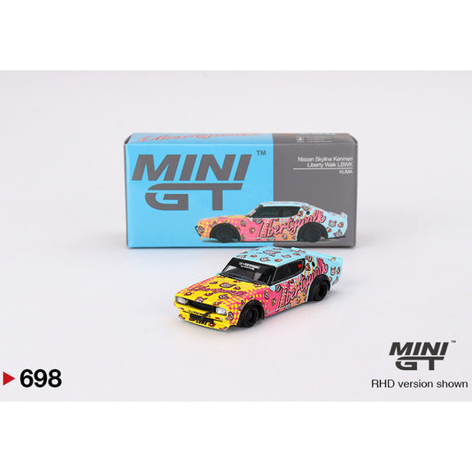 MiniGT Nissan Skyline Kenmeri Liberty Walk LBWK KUMA 1:64 Diecast Car 698