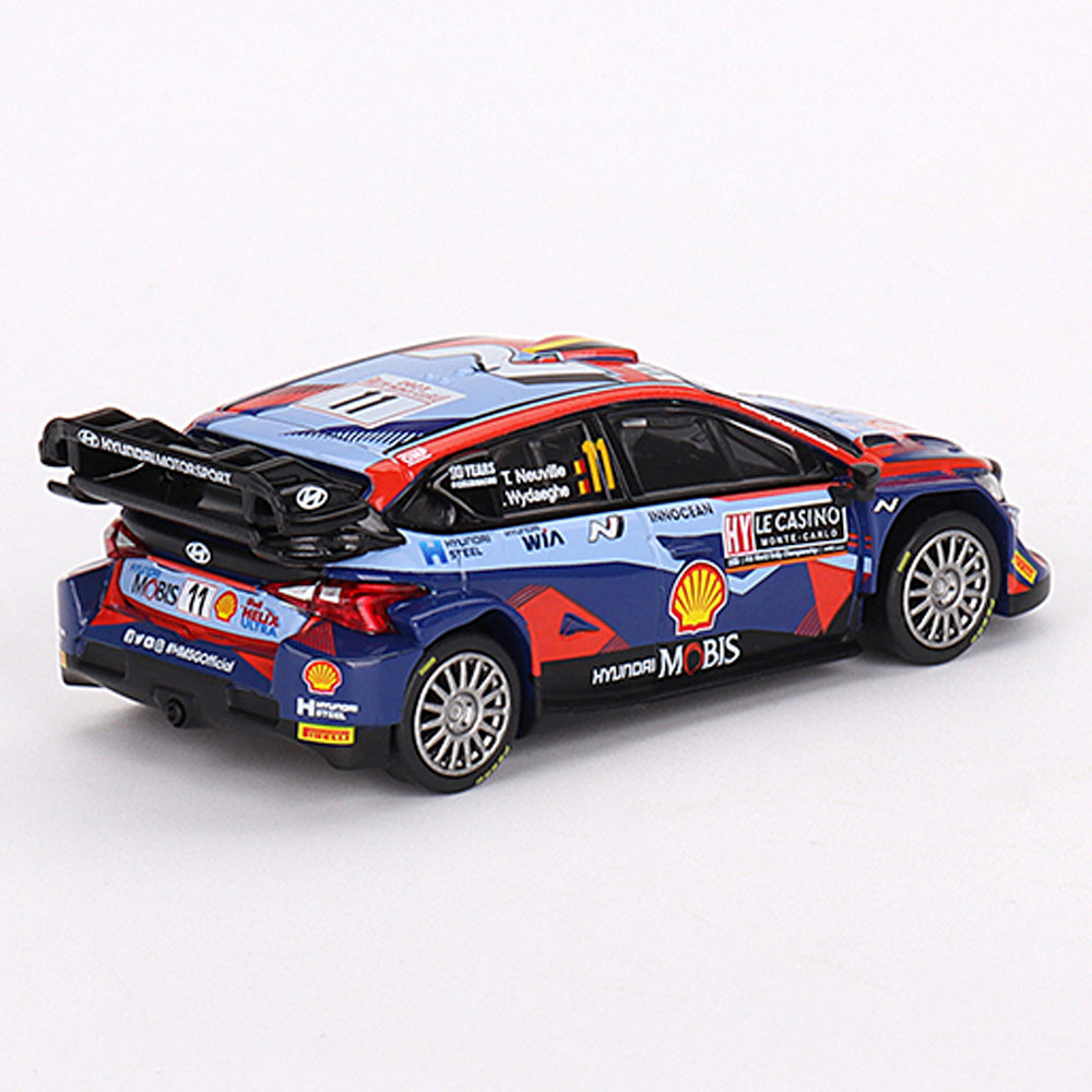 MiniGT Hyundai i20 N Rally1 Hybrid No.11 2023 Monte Carlo 3rd 1:64 Model 710-L
