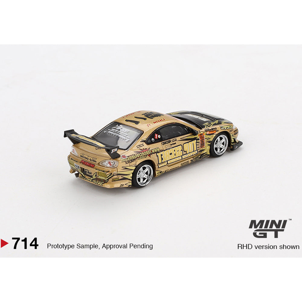 MiniGT Nissan Silvia (S15) Top Secret D1GP 1:64 Diecast Car 714-BL