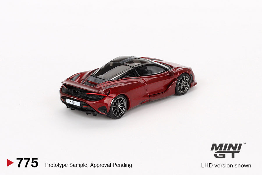 MiniGT McLaren 750S Amaranth Red LHD 1:64 Diecast Model MGT00775-L