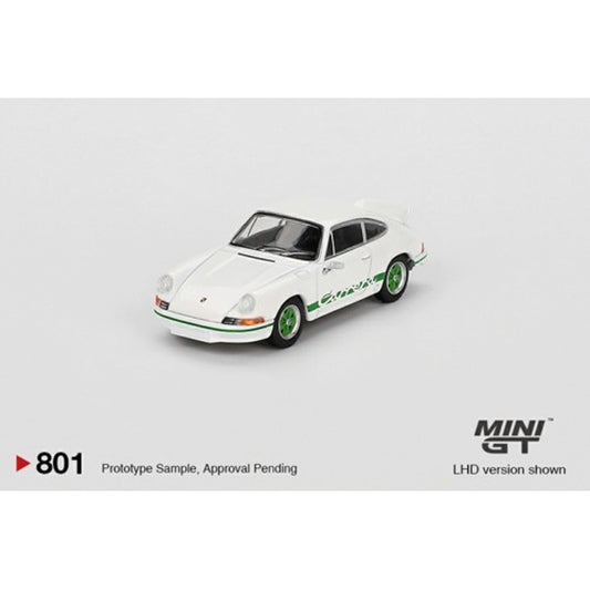 MiniGT Porsche 911 Carrera RS 2.7 Grand Prix White 1:64 Diecast Model 801-R