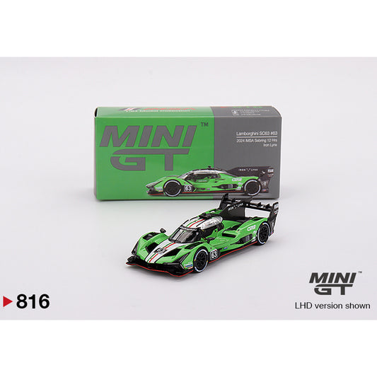 MiniGT Lamborghini SC63 #63 Iron Lynx 2024 IMSA Sebring 12 Hr 1:64 Diecast 816-L