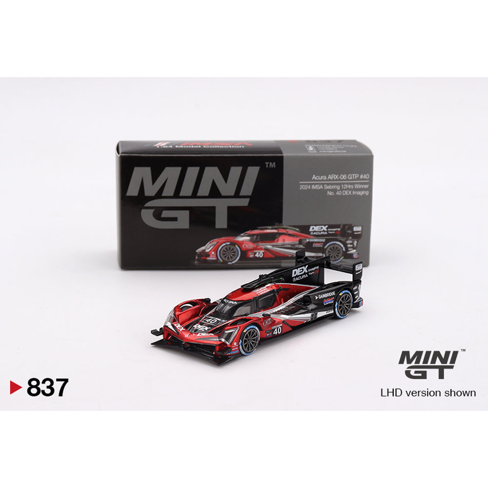 MiniGT Acura ARX-06 GTP #40 W.Taylor 2024 IMSA Sebring 12Hrs 1:64 Model 837