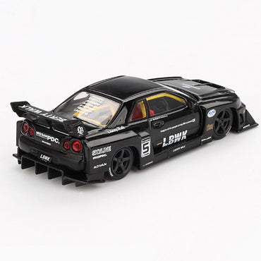 MiniGT Nissan LB-ER34 Super Silhouette Skyline Black 1:64 Diecast Car 844