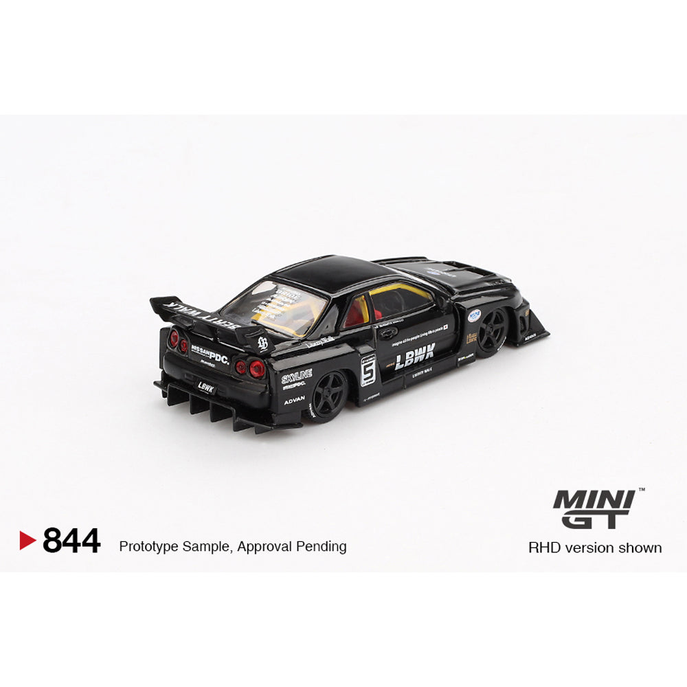 MiniGT Nissan LB-ER34 Super Silhouette SKYLINE Black 1:64 Diecast Model 844