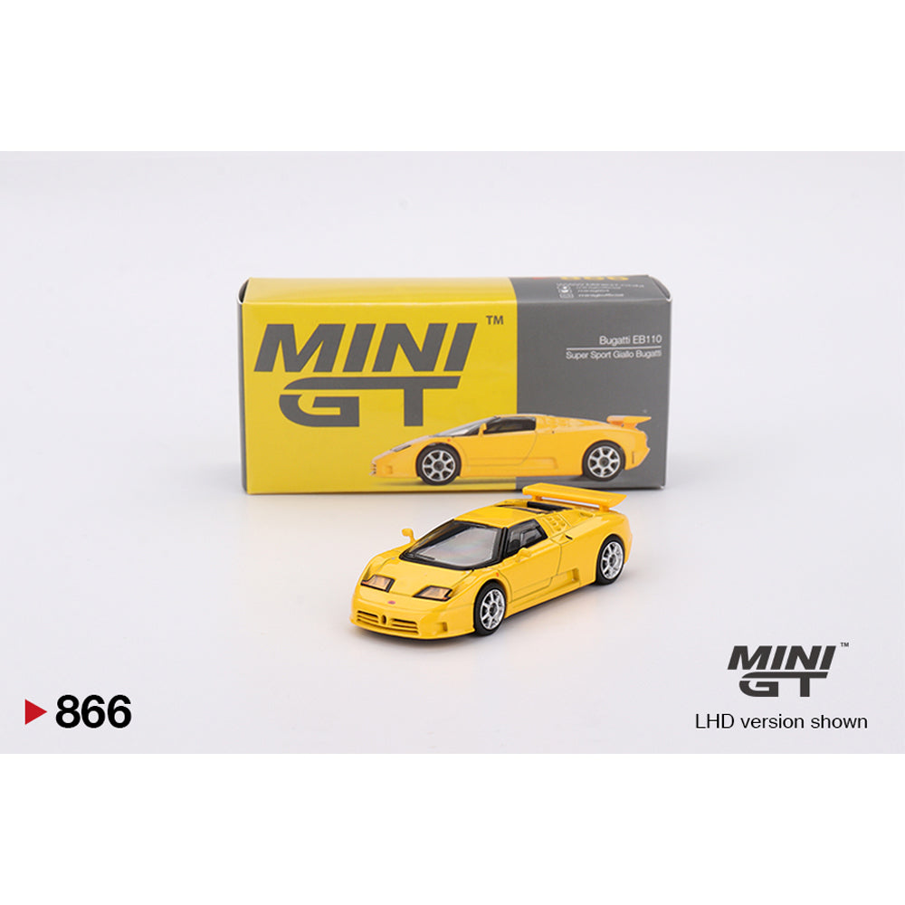 MiniGT Bugatti EB110 Super Sport Giallo Bugatti 1:64 Diecast Model (Blister)
