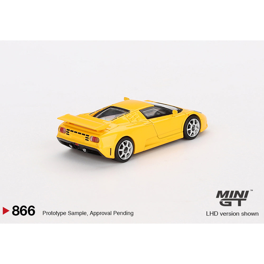 MiniGT Bugatti EB110 Super Sport Giallo Bugatti 1:64 Diecast Model (Blister)