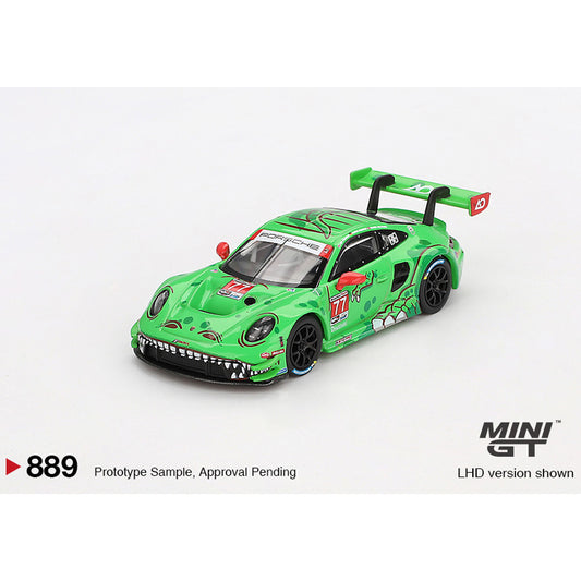 MiniGT Porsche 911 GT3 R #77 AO Racing 2024 IMSA Daytona 24H 1:64 Diecast 889