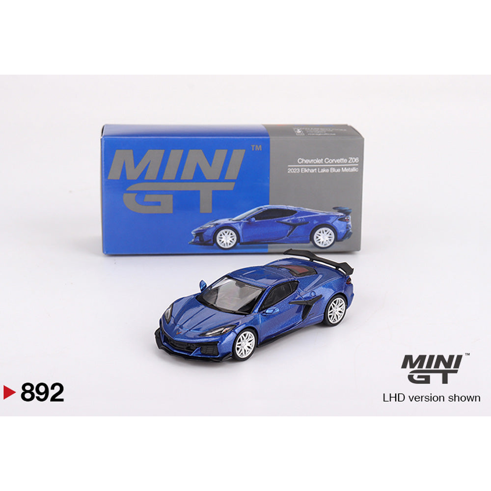 MiniGT Chevrolet Corvette Z06 2023 Elkhart Lake Blue Metallic 1:64 Diecast 892