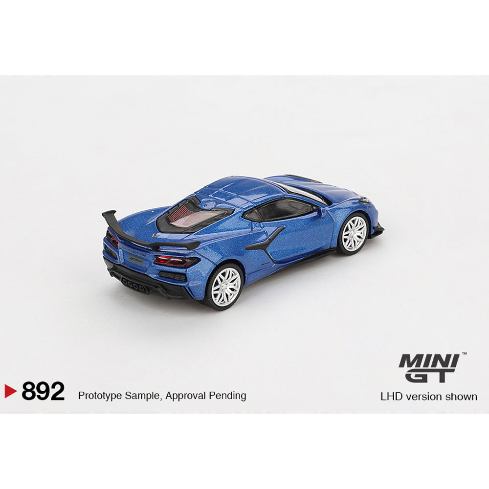 MiniGT Chevrolet Corvette Z06 2023 Elkhart Lake Blue Metallic 1:64 Diecast 892