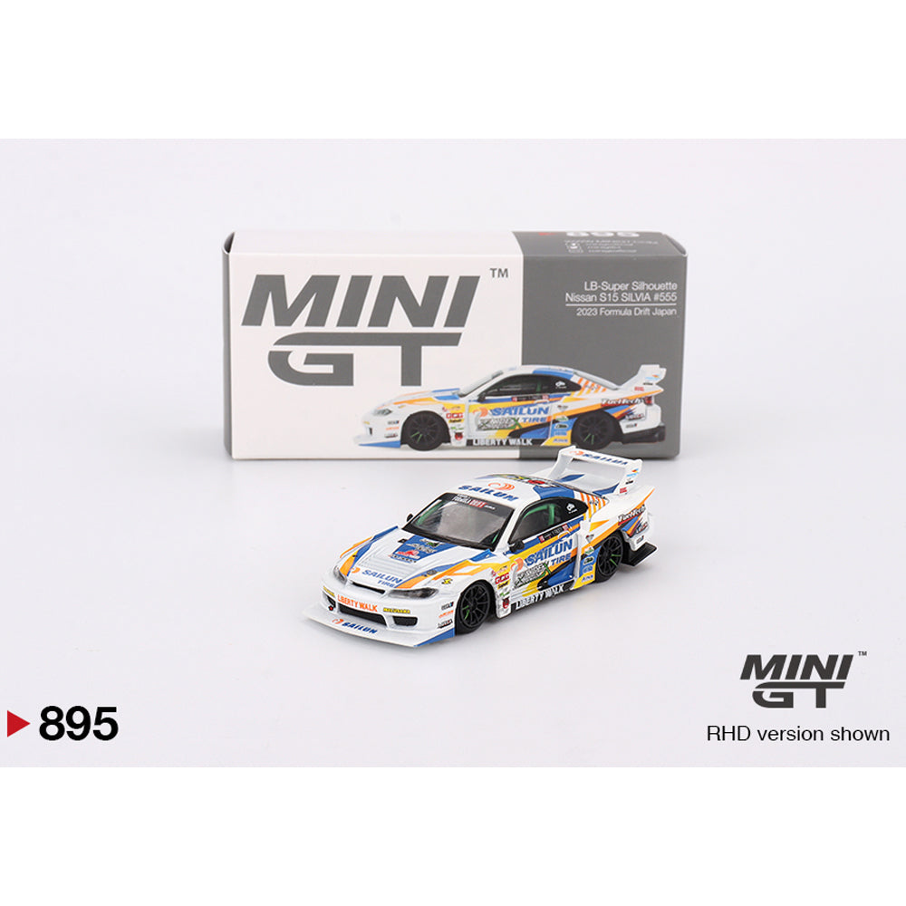 MiniGT Nissan LB-Super Silhouette S15 Silvia #555 2023 Formula Drift 1:64 895-BL