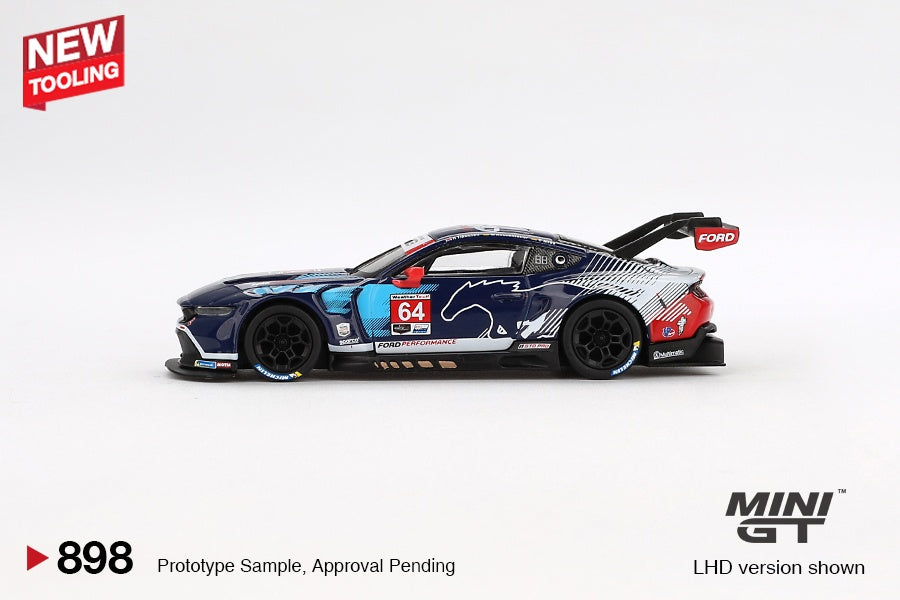 MiniGT Ford Mustang GT3 No.64 Ford Multimatic MS 2024 1:64 Diecast Car 0898-L