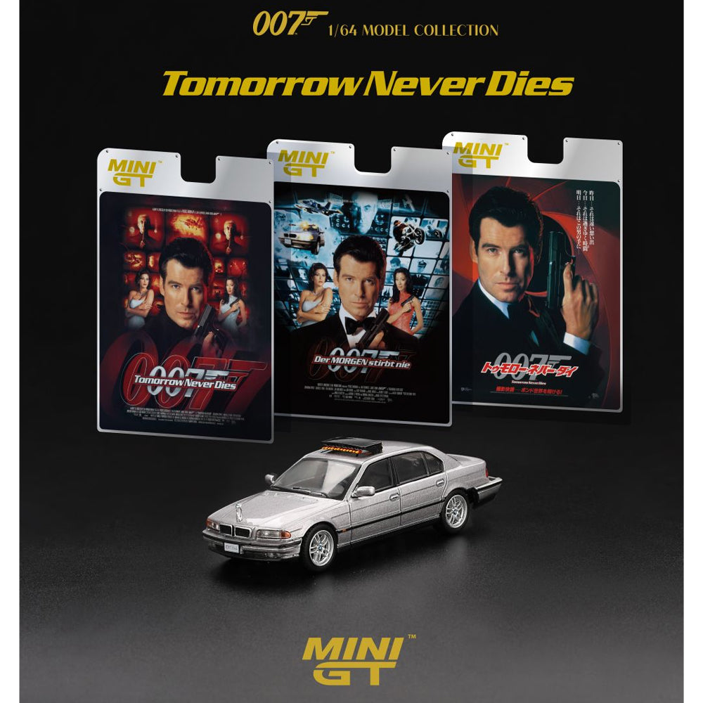 MiniGT James Bond 007 BMW 750iL Tomorrow Never Dies 1:64 Diecast Model (English)