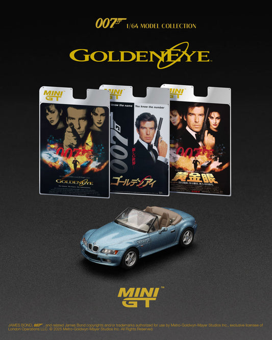 MiniGT James Bond BMW Z3 Goldeneye English 1:64 Diecast Car 0914-007E