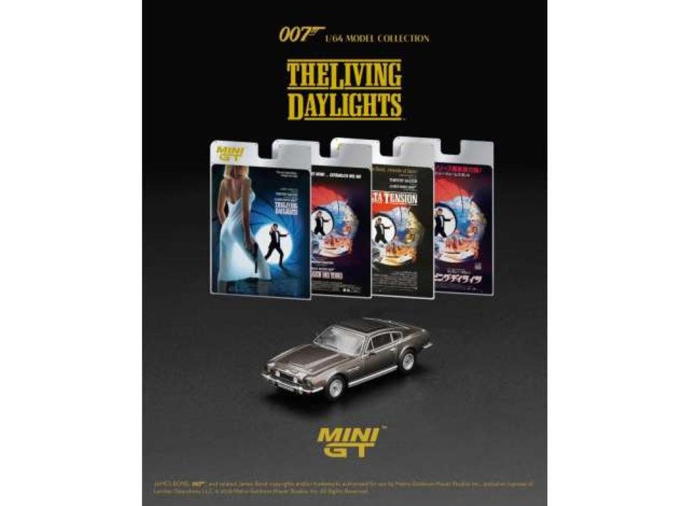 MiniGT James Bond Aston Martin V8 Vantage Living Daylights Eng 1:64 0916-007E