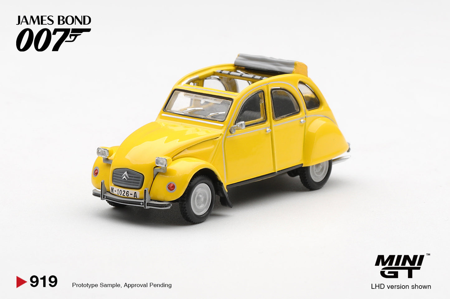 MiniGT Citroen 2CV For Your Eyes Only LHD English 1:64 Diecast 0919-007E
