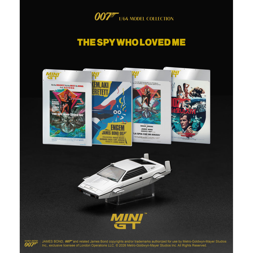 MiniGT Lotus Esprit S1 Spy Who Loved Me Submarine RHD Hungarian 1:64 0920-007H