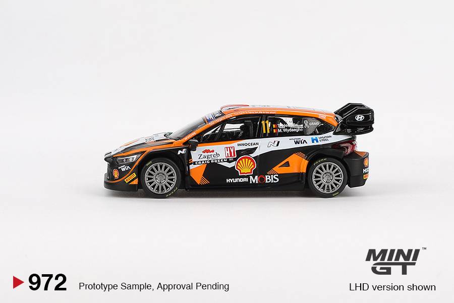 MINIGT 1:64 HYUNDAI 120 N RALLY NO.11 2023 RALLY CROATIA POWER STAG MGT00972-L