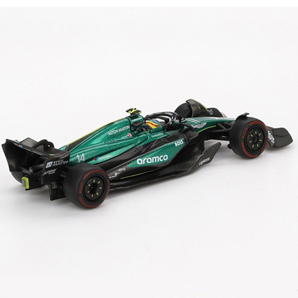 MiniGT Aston Martin AMR24 No.14 Fernando Alonso 2024 F1 Bahrain GP 1:64 Diecast