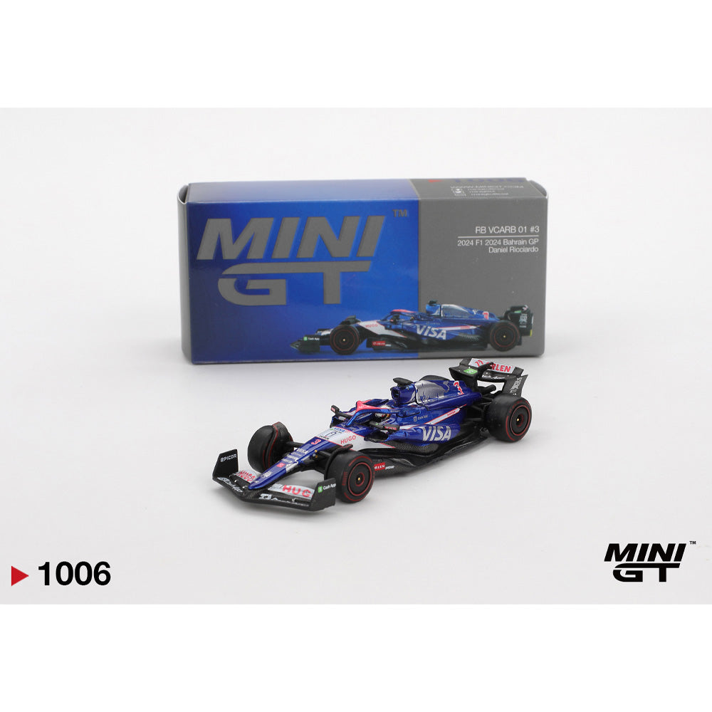 MiniGT RB VCARB 01 #3 Daniel Ricciardo F1 2024 Bahrain GP 1:64 Diecast Car 1006