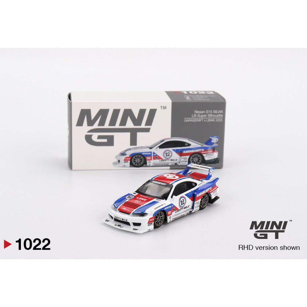 MiniGT Nissan LB-Super Silhouette S15 Silvia Garasidrift X LBWK 1:64 Diecast