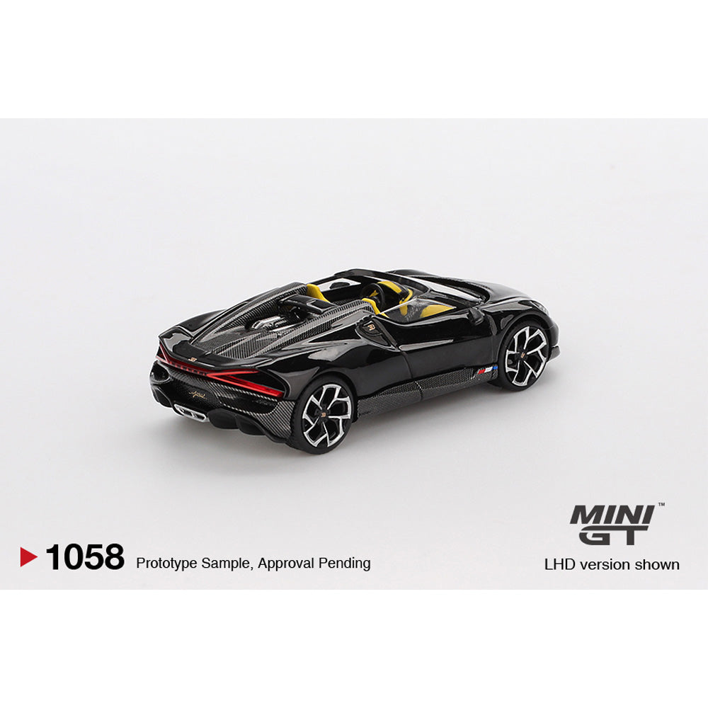 MiniGT Bugatti W16 Mistral Black 1:64 Diecast 1058