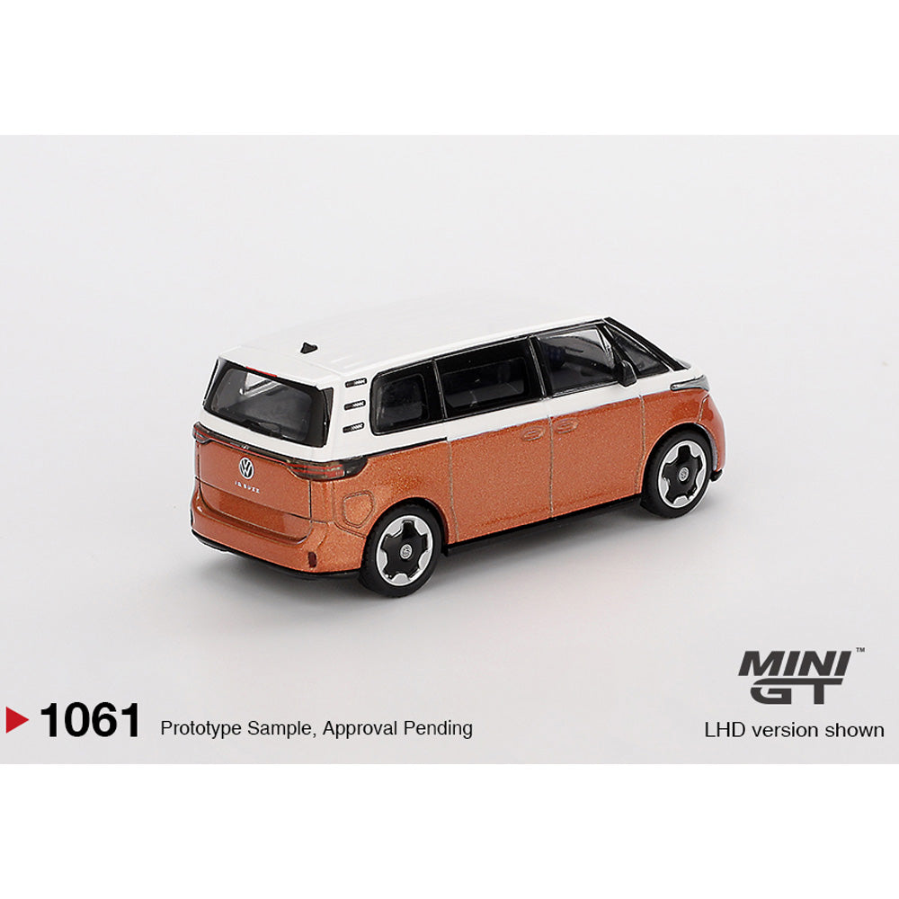 MiniGT Volkswagen ID.Buzz Candy White/Energetic Orange 1:64 Diecast Car 1061