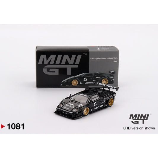 MiniGT Lamborghini Countach LB-WORKS Black 1:64 Diecast Car