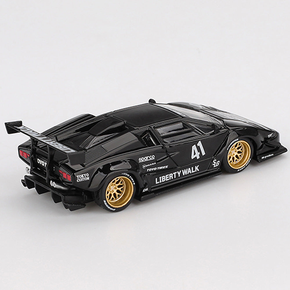 MiniGT Lamborghini Countach LB-WORKS Black 1:64 Diecast Car