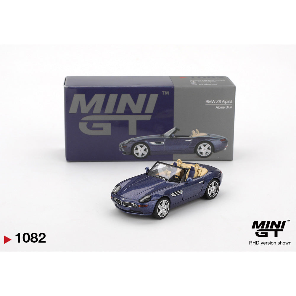 MiniGT BMW Z8 Alpina Alpine Blue 1:64 Diecast Car