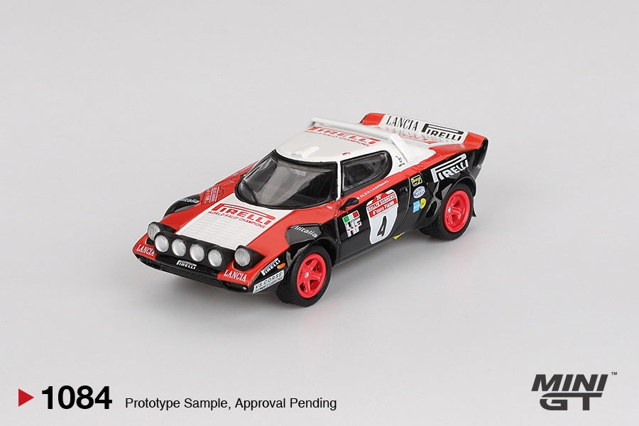 MiniGT Lancia Stratos HF No.4 1978 Rally Sanremo Winner 1:64 Diecast Car 1084-L