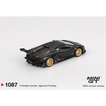 MiniGT LB-Works Lamborghini Aventador Ltd Matte Black 1:64 Diecast Car 1087-R