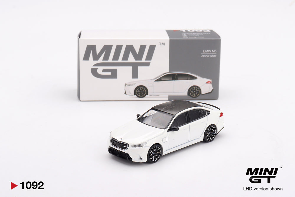 MiniGT BMW M5 Alpine White (RHD) 1:64 Diecast Car 1092-R
