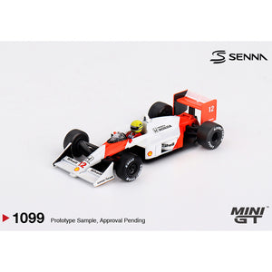 MiniGT Ayrton Senna No.12 McLaren MP4/4 1988 Japan GP 1:64 Diecast Car (Blister)
