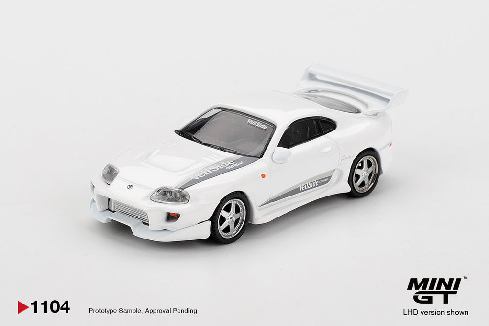 MiniGT Toyota Supra Veilside Combat V-I White (RHD) 1:64 Diecast Car 1104-R