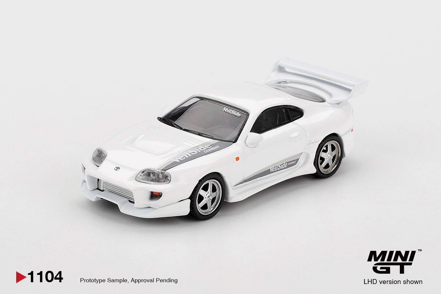 MiniGT Toyota Supra Veilside Combat V-I White (RHD) 1:64 Diecast Car 1104-R