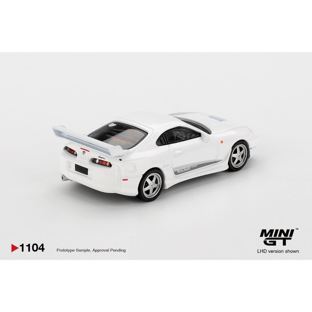 MiniGT Toyota Supra Veilside Combat V-I White (RHD) 1:64 Diecast Car 1104-R