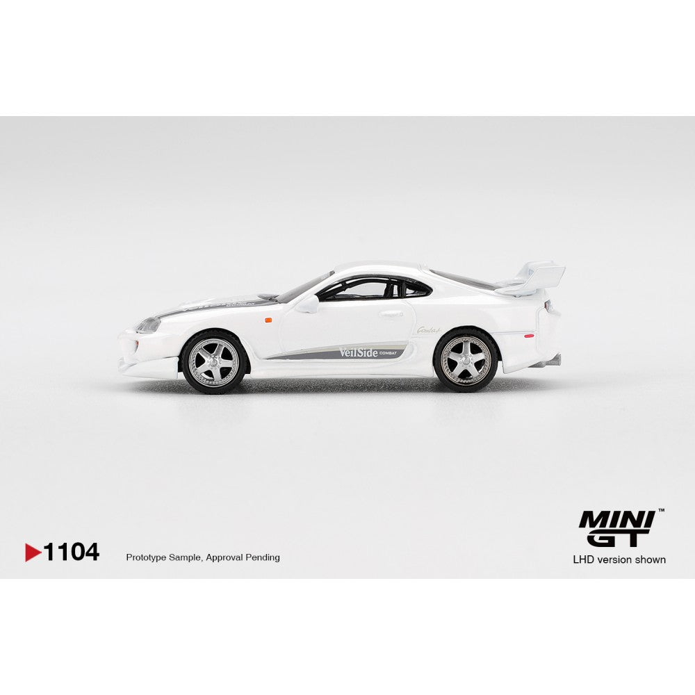 MiniGT Toyota Supra Veilside Combat V-I White (RHD) 1:64 Diecast Car 1104-R