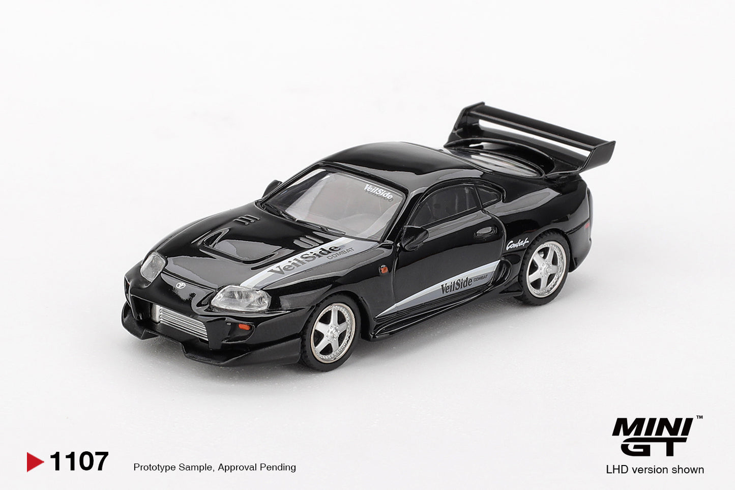 MiniGT Toyota Supra Veilside Combat V-II Black (RHD) 1:64 Diecast Car 1107-R