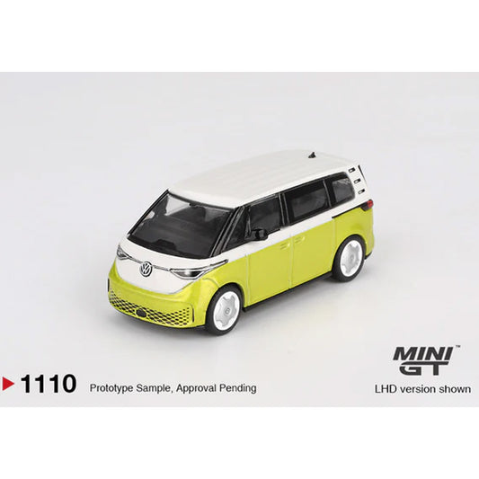 MiniGT Volkswagen ID.Buzz Candy White/Pomelo Yellow 1:64 Diecast Car 1110