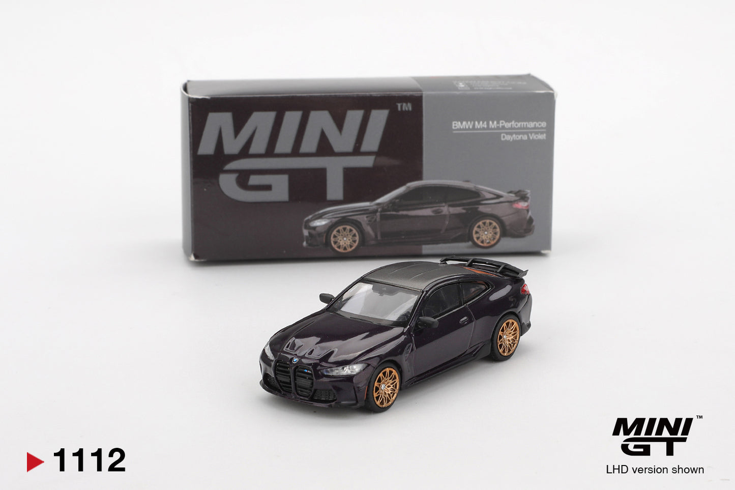 MiniGT BMW M4 M-Performance (G82) Daytona Violet (RHD) 1:64 Car 1112-R